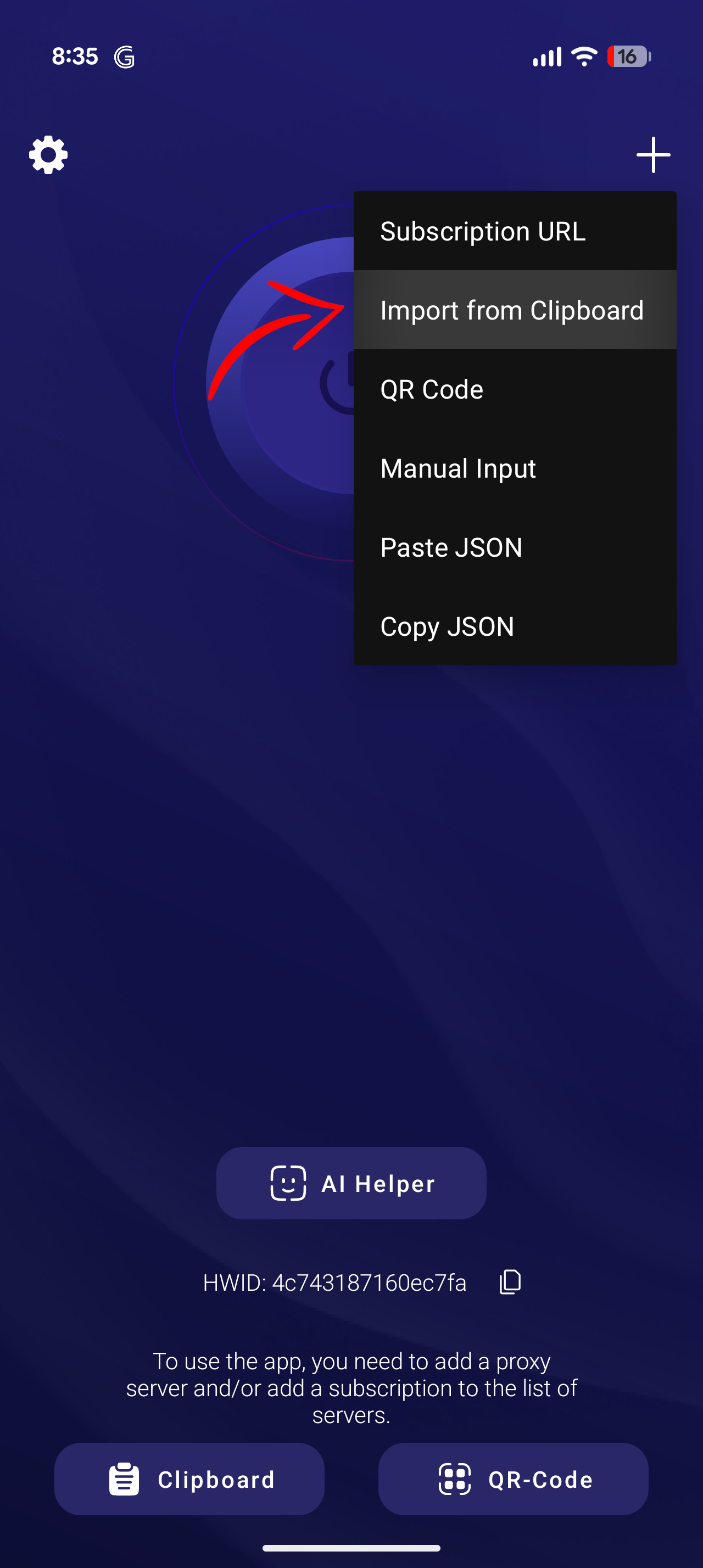 Happ add server