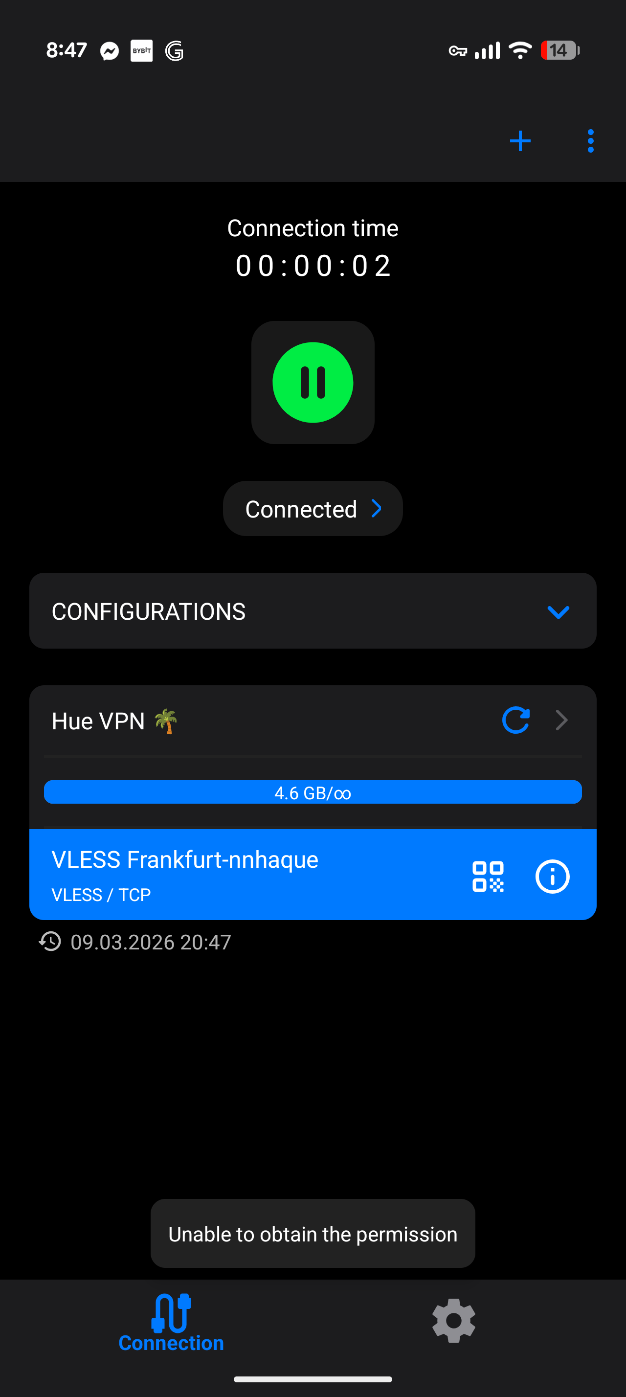 V2RayTun connected