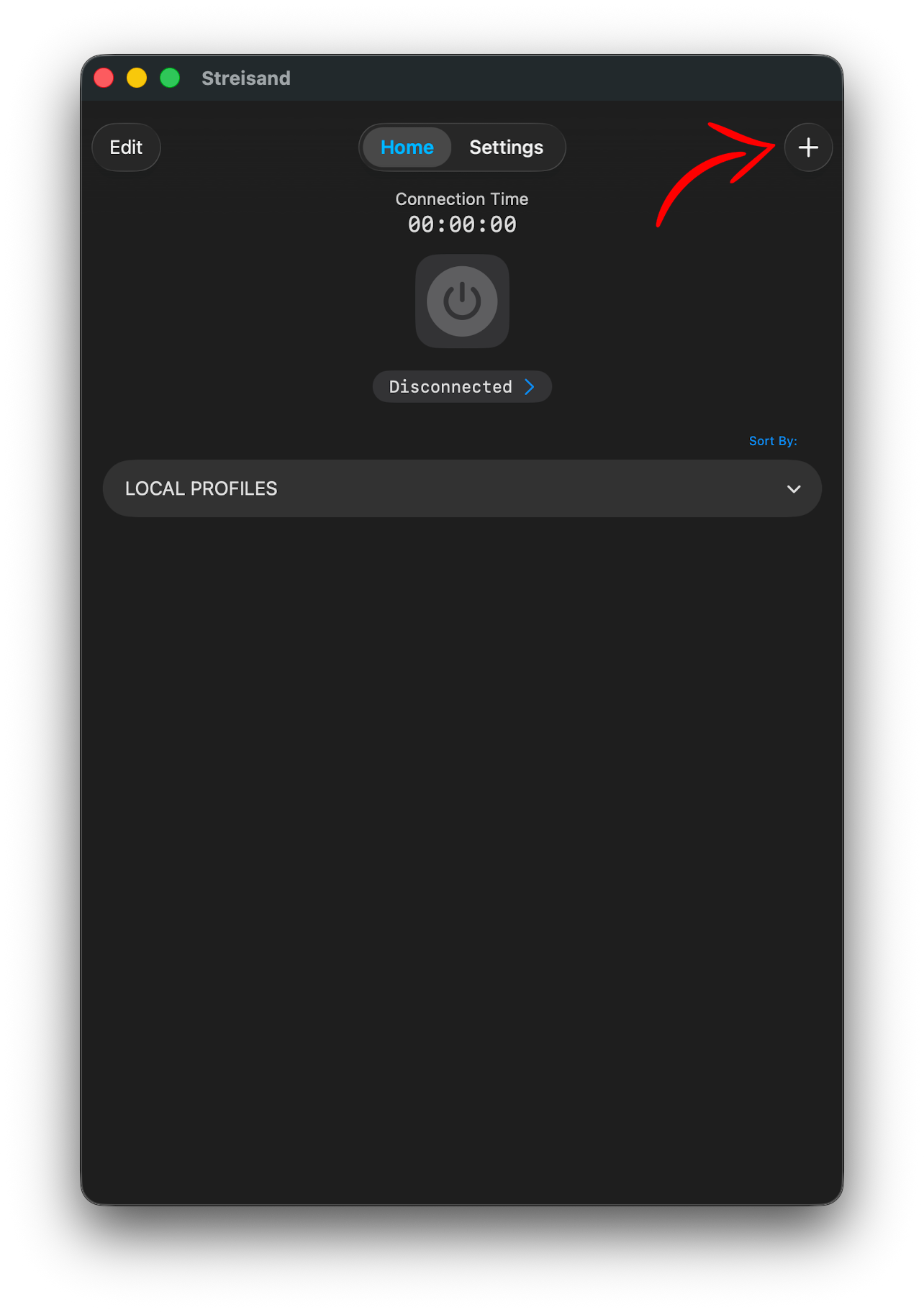 Streisand macOS main